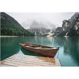 Vliesové fototapety loďka na jazere rozmer 368 cm x 254 cm