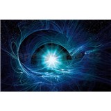 Vliesové fototapety modrý vesmírny Twist, rozmer 416 cm x 254 cm