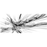 Vliesové fototapety abstrakcie čierno-biela, rozmer 250 cm x 104 cm