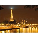 Fototapeta Eiffelova veža v noci, rozmer 254 x 184 cm