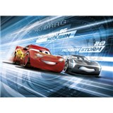 Fototapeta Disney Cars3 Mc Queen a Jackson Storm Simulation rozmer 254 cm x 184 cm