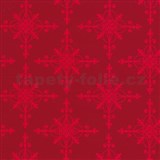 Samolepiace tapety snehové vločky červené 45 cm x 15 m