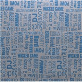 Samolepiace tapety text modrý 45 cm x 15 m