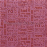 Samolepiace tapety text ružový 45 cm x 15 m