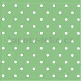 Samolepiace tapety bodky zelené - 45 cm x 15 m