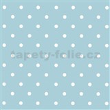 Samolepiace tapety bodky svetlo modré - 45 cm x 15 m