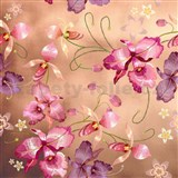 Samolepiace tapety ružová orchidea niklová - 45 cm x 5 m