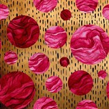 Samolepiace tapety DOTS červené - 45 cm x 5 m