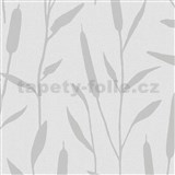 Vliesové tapety na stenu IMPOL Giulia trstina strieborná na svetlo sivom podklade
