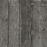 Vliesové tapety na stenu Imagine drevený obklad čierno-hnedý s výraznou štruktúrou
