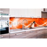 Samolepiace tapety za kuchynskú linku abstrakt oranžový rozmer 260 cm x 60 cm