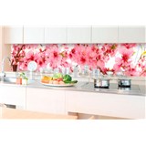 Samolepiace tapety za kuchynskú linku jabloňové kvety rozmer 350 cm x 60 cm