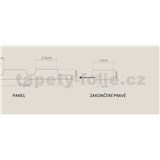 Lamelové dekoračné panely TARENT zakončenie pravé dub zlatý 2,7 x 270 cm