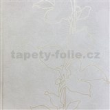 Tapety na stenu La Veneziana 3 listy krémové na svetlo hnedom podklade