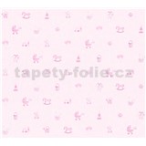 Detské vliesové tapety na stenu Little Stars detské hračky ružové