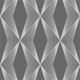 Vliesové tapety na stenu LIVIO geometrický vzor sivý na čiernom podklade - POSLEDNÉ KUSY