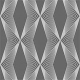 Vliesové tapety na stenu LIVIO geometrický vzor sivý na čiernom podklade - POSLEDNÉ KUSY