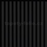 Dekoračné panely čierny mat 3D lamely na filcovom podklade 60 x 60 cm