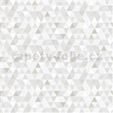 Vliesové tapety na stenu Modern trojuholníky sivo-hnedé so vzorom