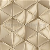 Vliesové tapety na stenu IMPOL Onyx 3D hexagony hnedé