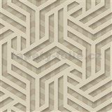 Vliesové tapety na stenu IMPOL Onyx Art-Deco metalické zlato-hnedé