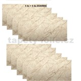 Samolepiace PVC 3D panely rozmer 60 x 30 cm, mramor béžový matný 1,8m2 AKCIA 5+5 ks ZDARMA