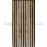 Samolepiace PVC 3D panely rozmer 60 x 30 cm, lamely sivo-hnedé - POSLEDNÉ KUSY