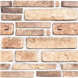 Samolepiace PVC 3D panely rozmer 30 x 30 cm, 3D kameň béžový