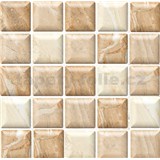 Samolepiace PVC 3D panely rozmer 30 x 30 cm, 3D mramorová mozaika béžová