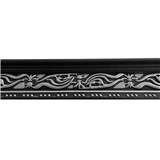 Polystyrénové dekoratívne lišty, rozmer 1000 x 50 x 90 mm, vlnovky čierno-strieborné