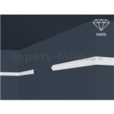Dekoratívne lišty na stenu oblúk malý, biele, tvrzené odolné XPS, rozmer 2000 x 22 x 11 mm