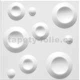 3D panel XPS CIRCLES biely rozmer 50 x 50 cm
