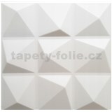 Stropné panely 3D XPS PYRAMIDS biely rozmer 50 x 50 cm