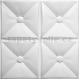 Stropné panely 3D XPS NIZZA biely rozmer 50 x 50 cm