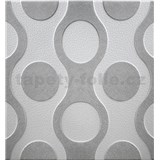 Stropné panely 3D XPS CHAINS sivý rozmer 50 x 50 cm