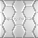 Stropné panely 3D XPS HEXAGON rozmer 50 x 50 cm