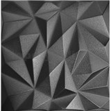 3D panel XPS Zirkon čierny rozmer 50 x 50 cm