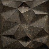 Stropné panely 3D XPS DIAMANT beton čierno-zlatý rozmer 50 x 50 cm