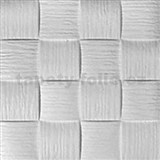 Stropné panely 3D EPS WELLE S biely rozmer 50 x 50 cm
