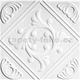 Stropné panely 3D XPS ANET S biely rozmer 50 x 50 cm