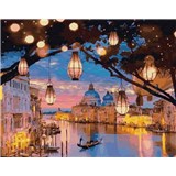 Maľovanie podľa čísel romantické Benátky rozmer 40 x 50 cm