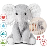 Plyšový slon velký s hracou skrinkou - 8 melodií, 45min., 18cm