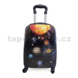 Detský kufor vysoký na kolieskach slnečná sústava