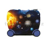 Detský kufor nízký na kolieskach slnečná sústava