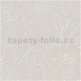 Vliesové tapety na stenu Pure Elegance popínavé vetvičky biele na hnedom podklade