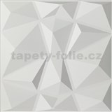 Obkladové panely 3D PVC Diamond krémový rozmer 500 x 500 mm, hrúbka 1 mm,