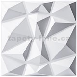 Obkladové panely 3D PVC Diamond biely rozmer 500 x 500 mm, hrúbka 1 mm,