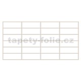 Obkladové panely 3D PVC rozmer 955 x 480 mm obklad biely, béžová škára