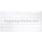 Obkladové panely 3D PVC rozmer 955 x 480 mm obklad biely Metrostyle