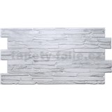 Obkladové panely 3D PVC rozmer 980 x 500 mm kameň svetlo sivý